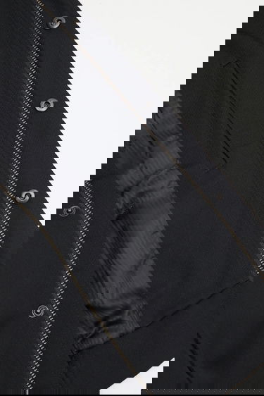 Takki ADER ERROR Collared Cropped Jacket with Wool Blend and Elasticated Hem Musta | BO01FWJK0106BK, 4