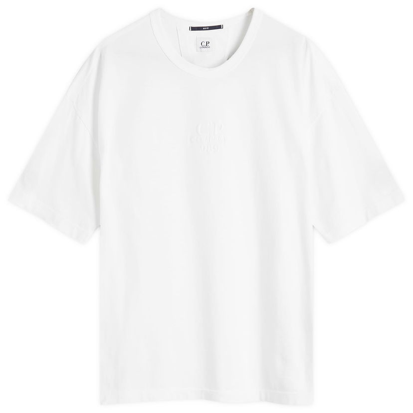 T-paita C.P. Company 20/1 Logo T-Shirt Valkoinen | CMTS181A-005697G-103