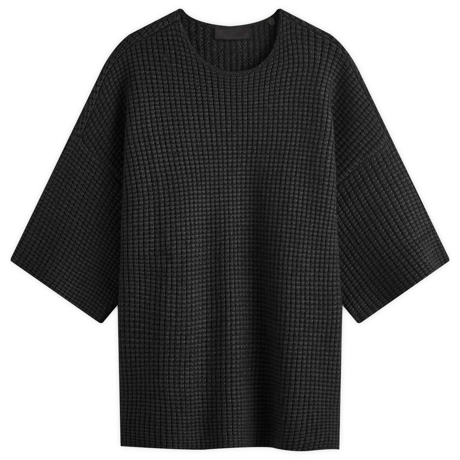 Villapaita Fear of God Fear of God ESSENTIALS Heavy Waffle Short Sleeve Crew Sweat, Size X-Large Musta | 192BT246160F, 0