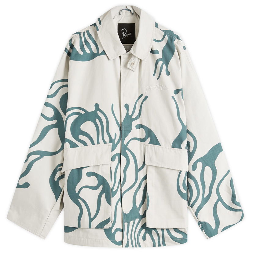 Parka By Parra Parra Half Blob Hunting Jacket, Size Large Valkoinen | 53245-GRY