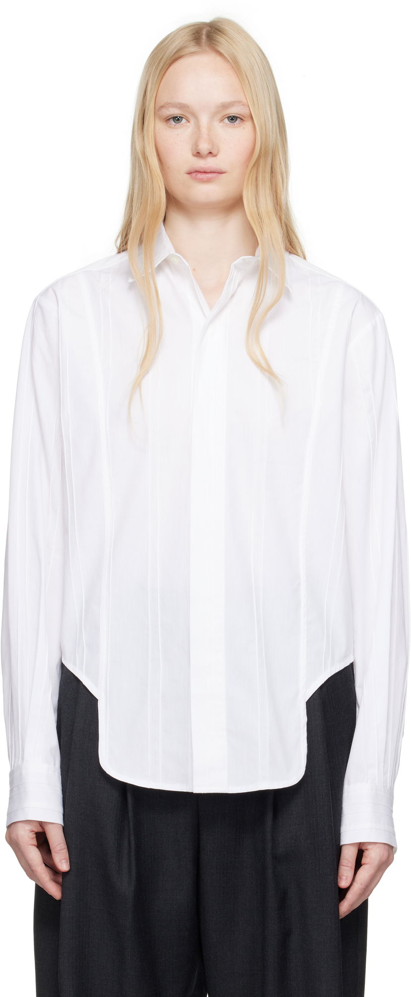 Paita ADER ERROR ADER error Product. 54 Pleated Shirt Valkoinen | BO01SSSH0103WH