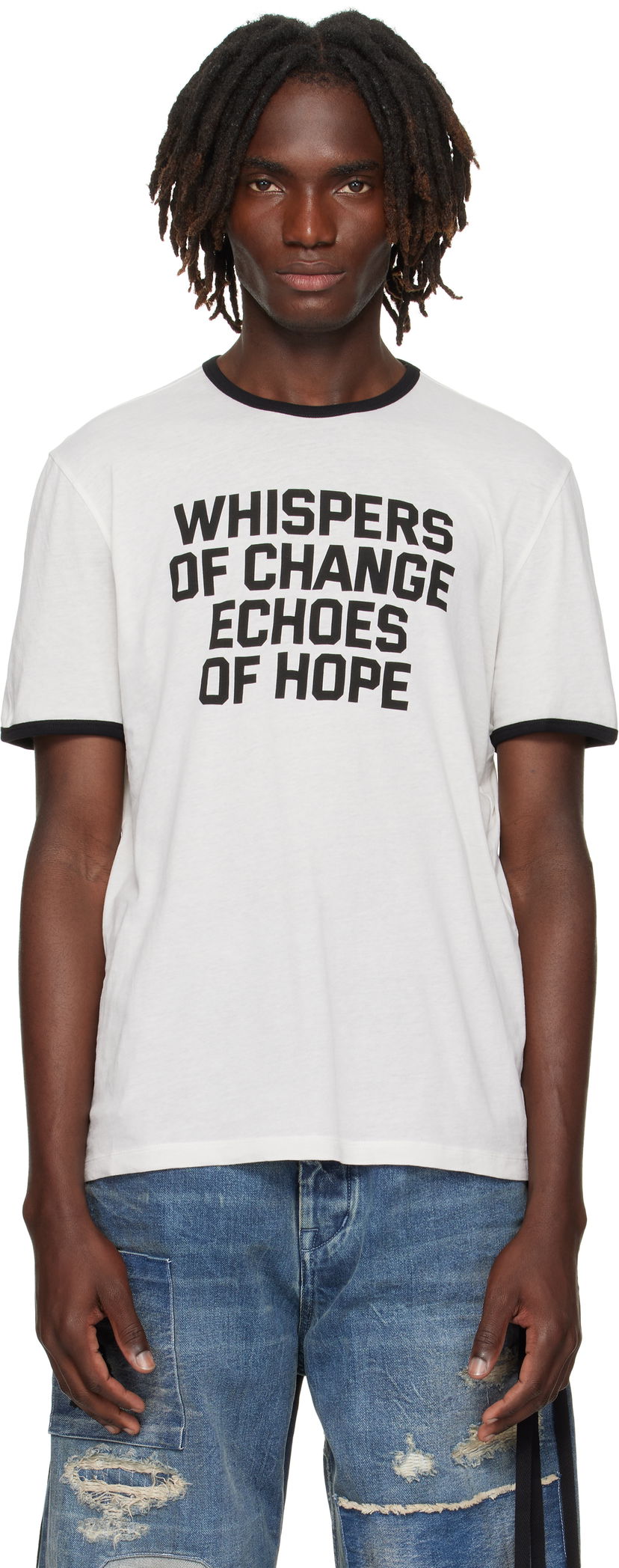T-paita Ann Demeulemeester Ann Demeulemeester Save the Children Edition Aimar Standard T-Shirt Valkoinen | B0012876-FA206-003