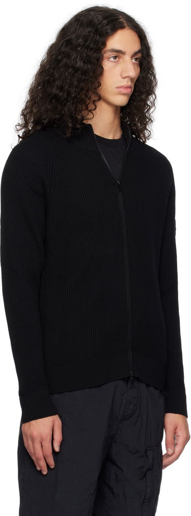 Villapaita Stone Island Full Rib RWS Wool Zip-Up Jacket Musta | 8115519C2, 1