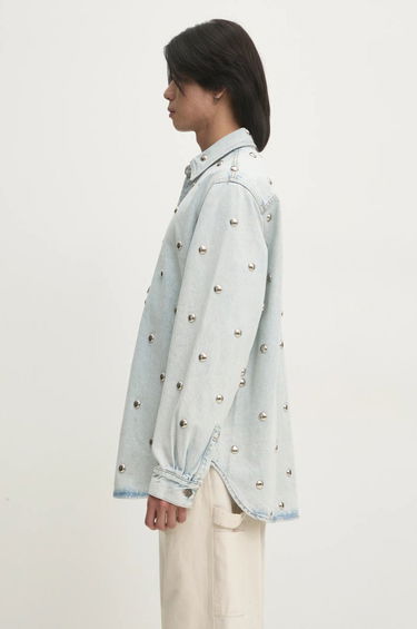 Paita Fiorucci Fiorucci Relaxed Studded Denim Shirt Sininen | U01FMDSI074DN01DN08, 1