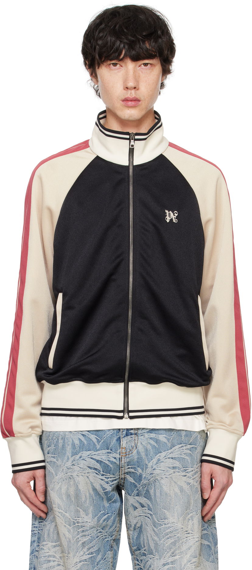 Verryttelypuku Palm Angels Monogram Track Jacket Punainen | PMBD079F24FAB0011061