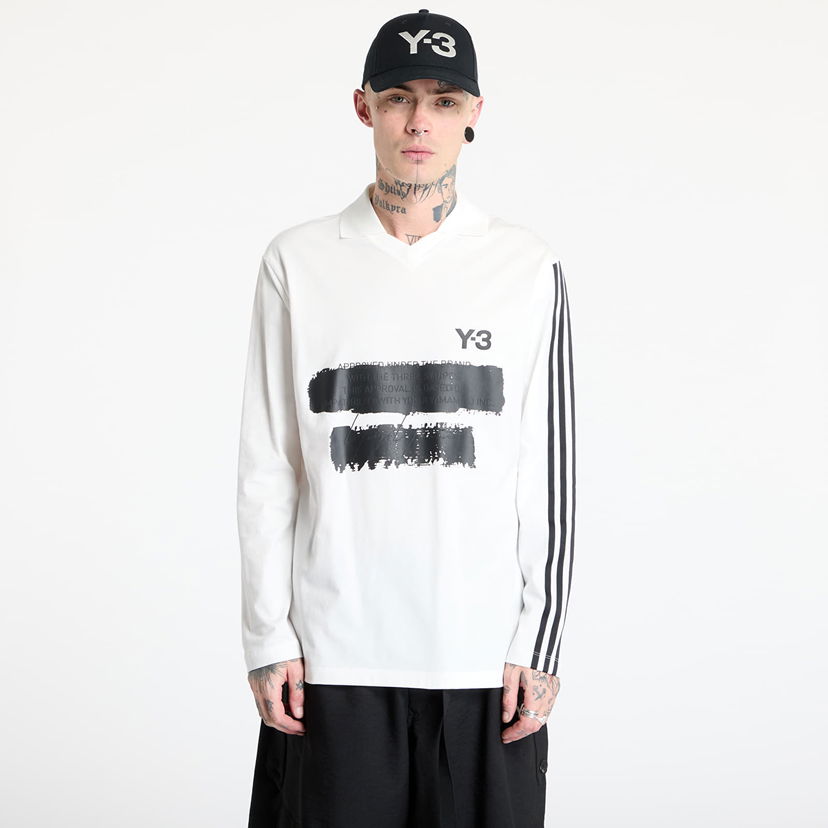 Poolopaita Y-3 Graphic Logo Long Sleeve Top Valkoinen | JM3233