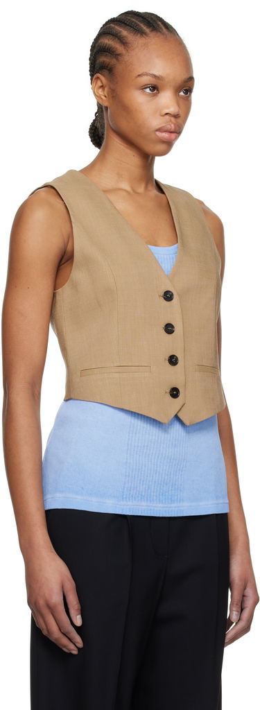 Liivi MSGM MSGM Button Vest Ruskea | 3841MDW01 257106, 1