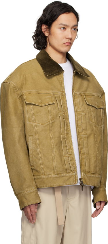 Takki Feng Chen Wang Feng Chen Wang Washed Canvas Workwear Jacket Keltainen | FUS19JK11, 1