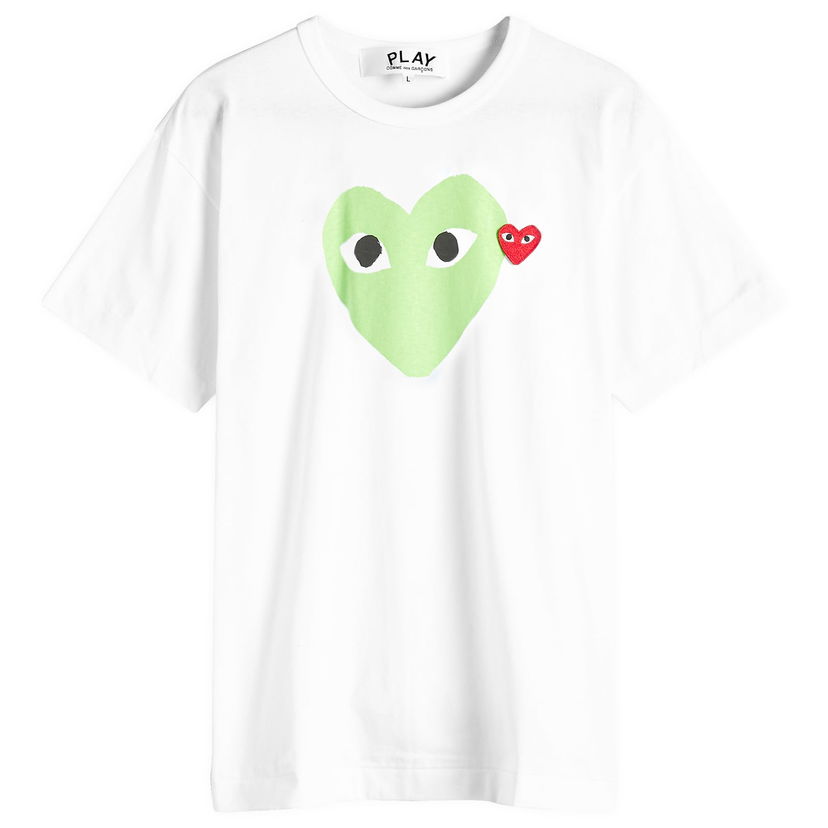 T-paita Comme des Garçons Play Red Heart Colour Heart T-Shirt Valkoinen | AX-T106-051-3