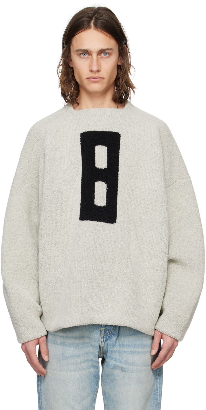 Villapaita Fear of God Gray Jacquard Sweater Harmaa | FG820-0127WOL
