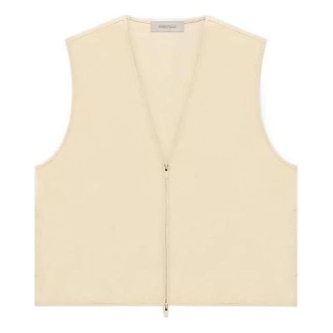 Villapaita Fear of God Essentials Barn Zip Vest Beige | FOG-FW22-131