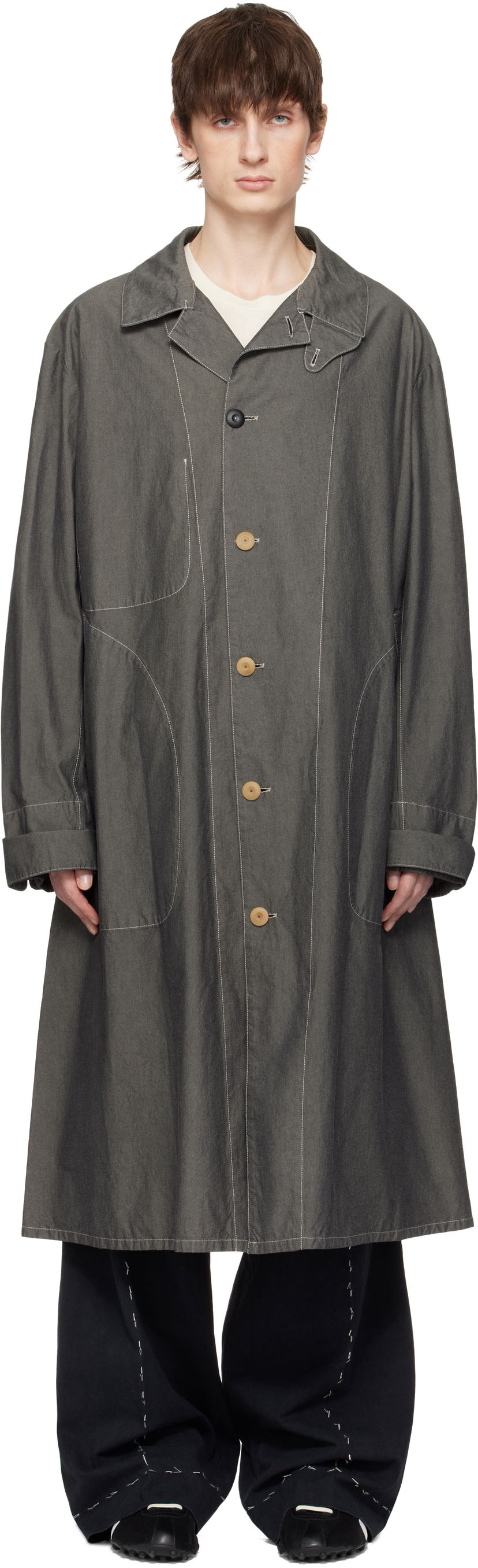 Sadetakki Maison Margiela Maison Margiela Canvas Coat Harmaa | S50AA0156 M35299