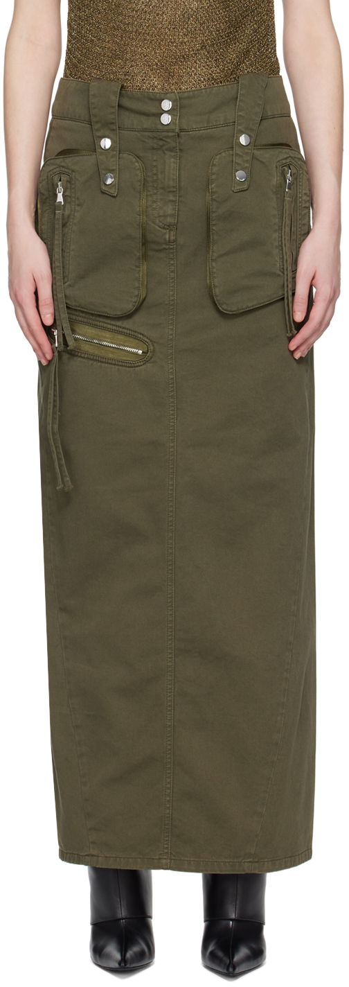 Hame Blumarine Embroidered Maxi Skirt Vihreä | P422J108A