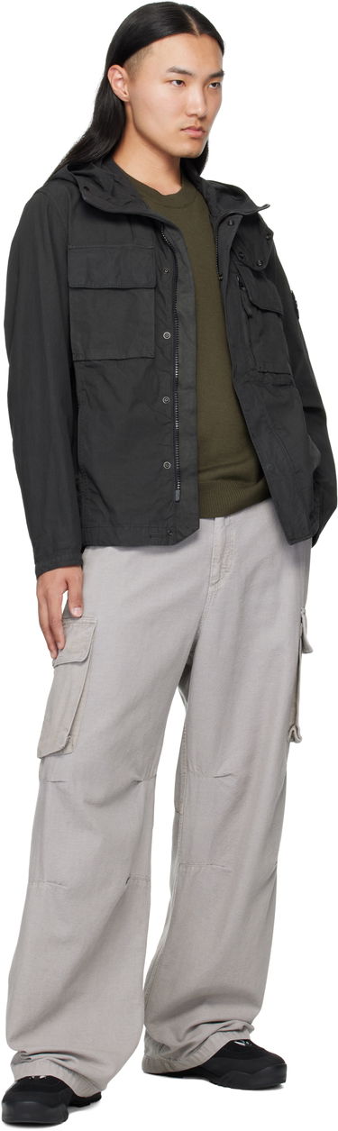 Takki Stone Island Canvas Weave Cotton Jacket Musta | K2S15 Q100012 S0240, 4