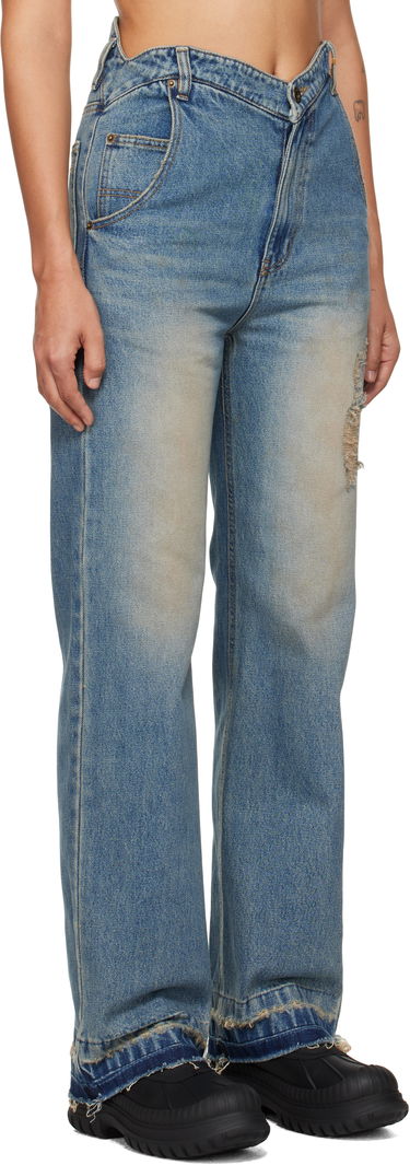 Jeans We11done We11done Distressed High-Waisted Jeans Sininen | WD-DP3-24-323-W-BL, 1