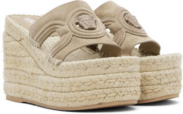 Tennarit ja kengät Versace Versace Medusa '95 Platform Espadrille Heeled Sandals Beige | 1017852_1A13293_1K880, 3