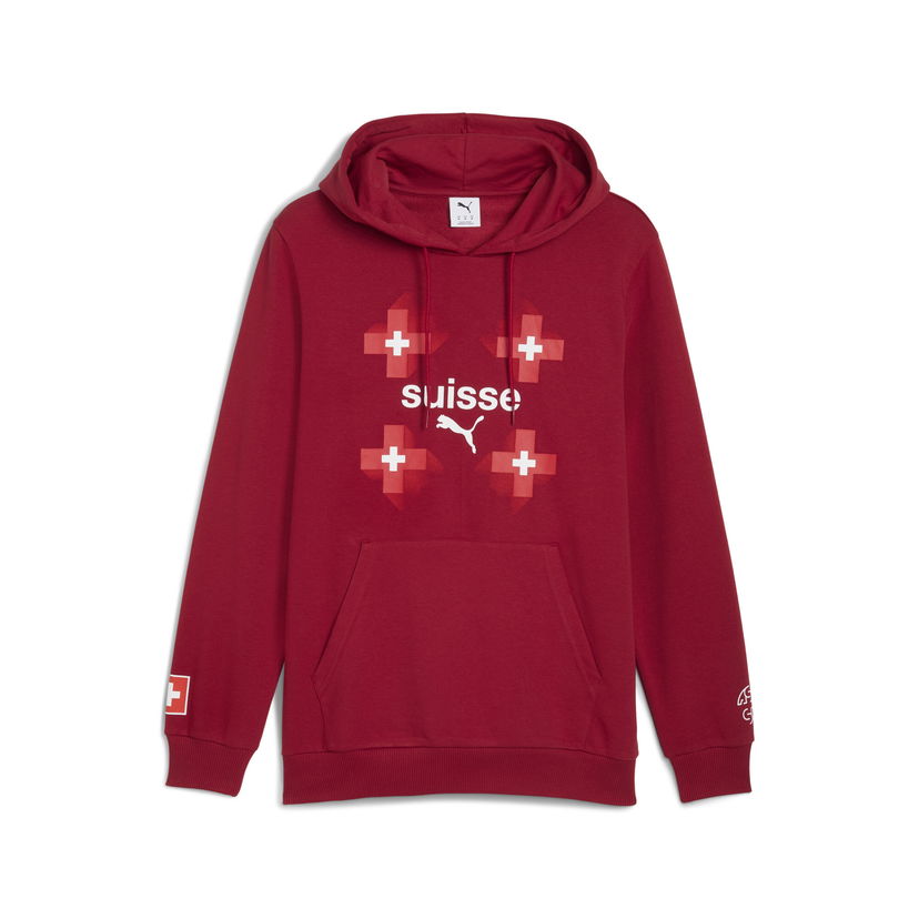 Huppari Puma Switzerland FtblCulture Men's Hoodie Punainen | 783647_02