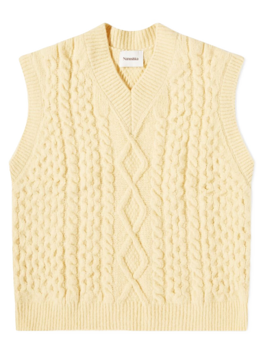 Villapaita Nanushka Doan Cable Knit Vest Keltainen | NM22FWOW00511