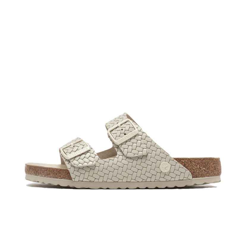 Tennarit ja kengät Birkenstock Birkenstock Arizona Woven Leather Sandals Beige | 1029172