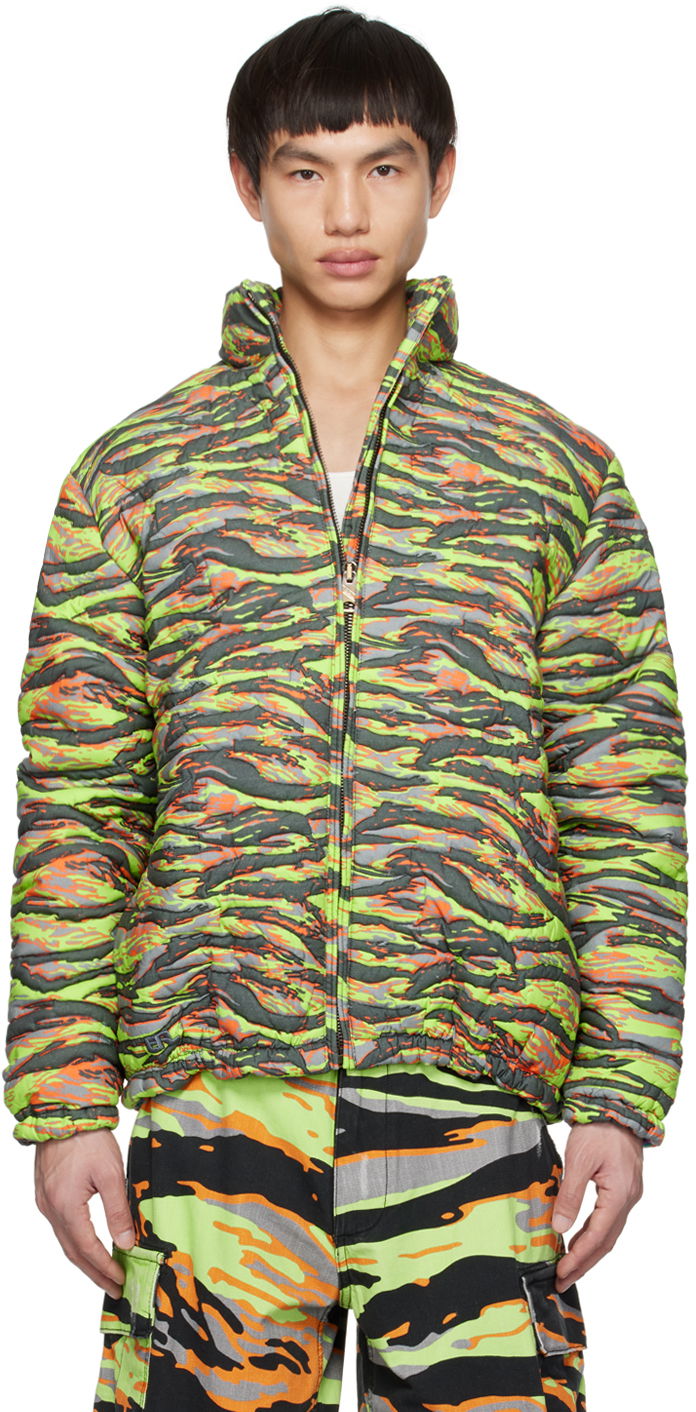 Puffer takki ERL ERL Camo Down Jacket Vihreä | ERL06C003