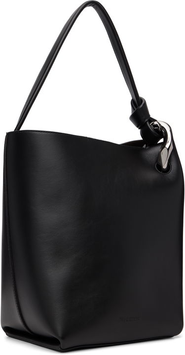 Olkalaukku JW Anderson Corner Bucket Leather Shoulder Bag with Knot Detail and Sculptural Hardware Musta | HB0738-LA0232, 1
