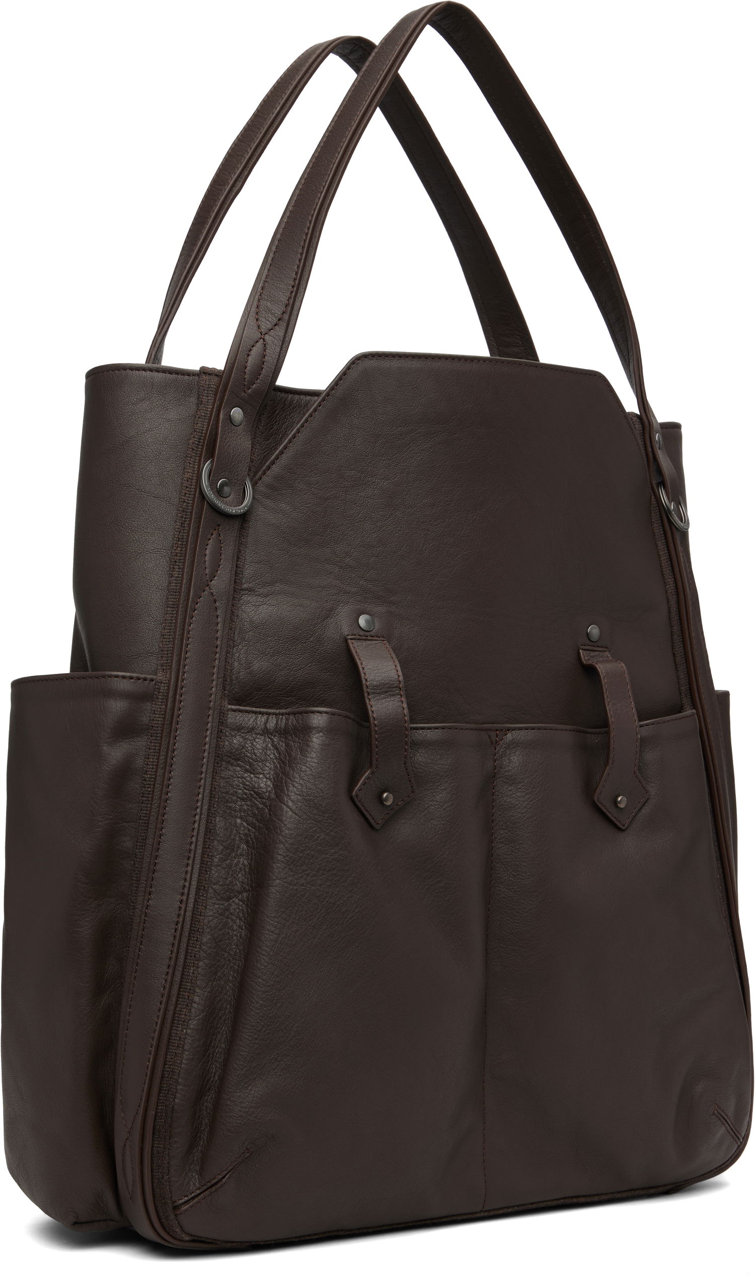 Kangaskassi KIKO KOSTADINOV Kiko Kostadinov Inex Leather Tote Ruskea | KKAW25BG04-148, 1