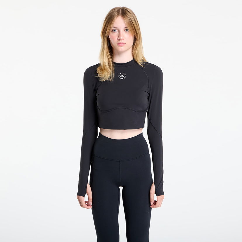 Crop top adidas Performance Stella McCartney Training Longsleeve Crop Black Musta | JW4566