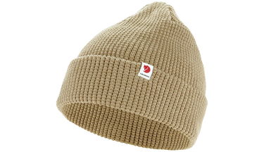 Pipo FJÄLLRÄVEN Ribbed Knitted Beanie with Logo Tab, One Size Beige | F84767-118, 1