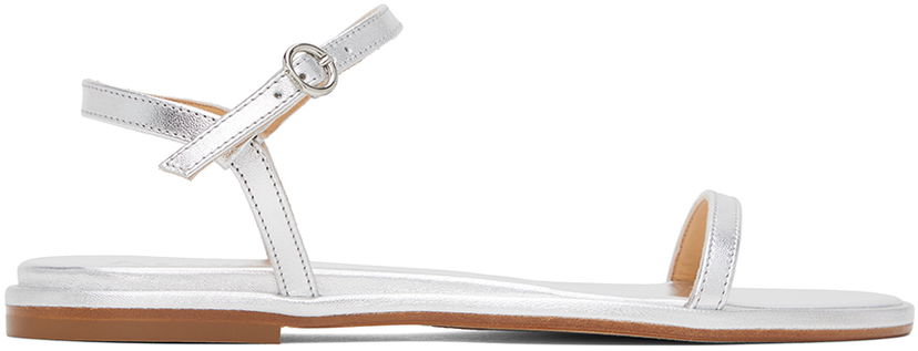 Kengänhoito Aeyde Aeyde Nettie Flat Sandals Metallinen | A11-FS-TTTR08FL49-SS24-920-051