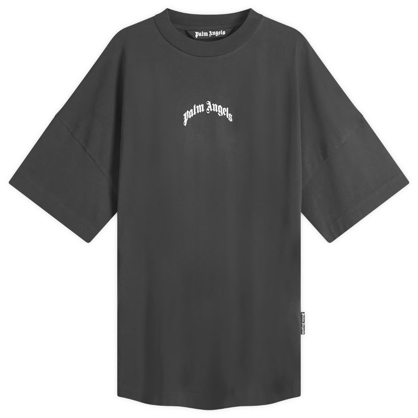T-paita Palm Angels Curved Logo T-Shirt Musta | PMAA002S25JER0011003