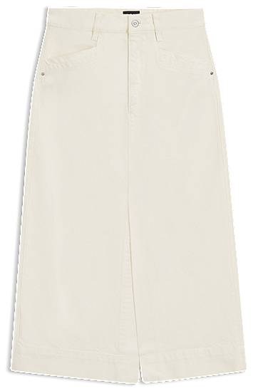 Hame BOSS Midi Rigid Denim Skirt Valkoinen | 50542546