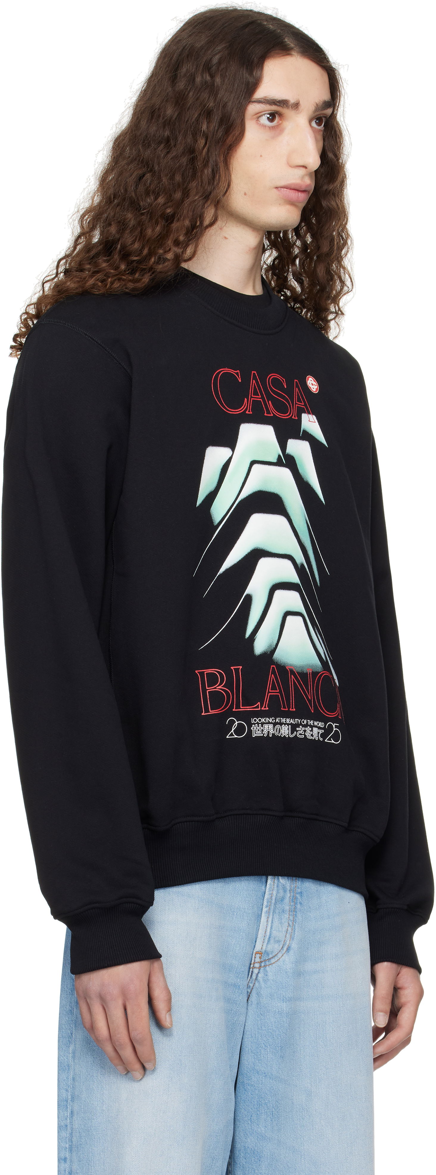 Huppari Casablanca Casablanca Frosty Mountain Graphic Sweatshirt Musta | MPF25-JTP-293-05, 1