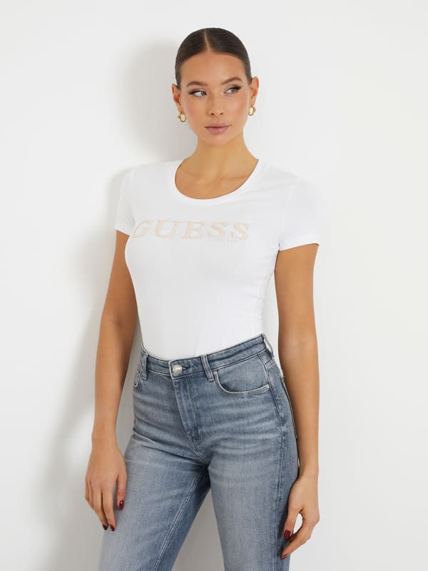 T-paita GUESS Front Logo Stretch Valkoinen | W4RI45J1314, 0