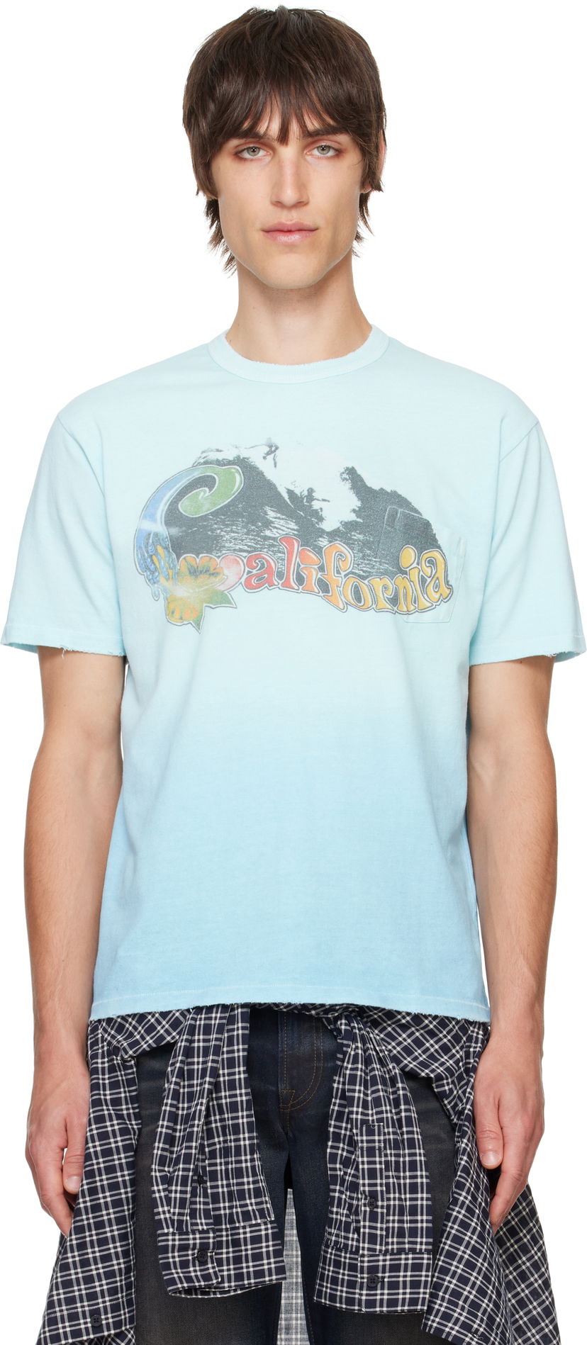 T-paita ERL ERL California Wave Graphic T-Shirt Sininen | ERL09T002