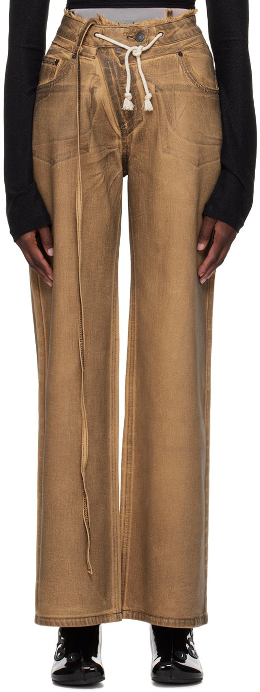 Jeans Ottolinger Ottolinger Exclusive Paperbag-Waist Jeans Ruskea | 1702808