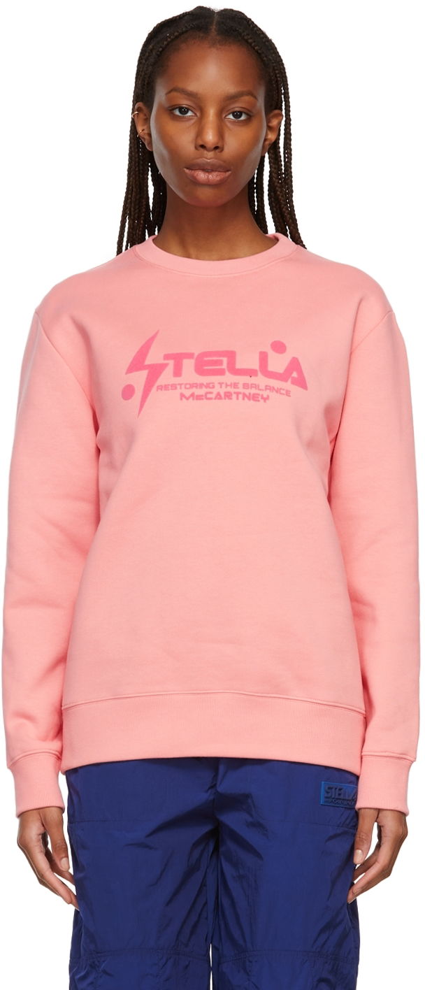 Huppari Stella McCartney Logo Sweatshirt Vaaleanpunainen | 601847SNP10