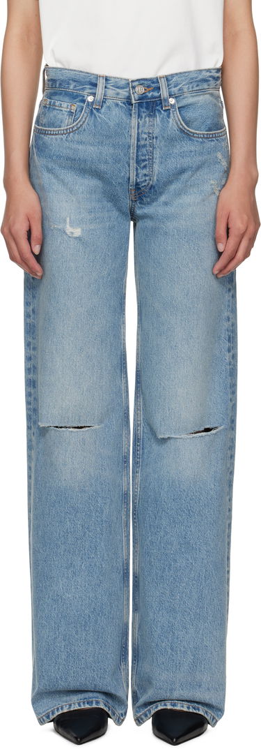 Jeans Anine Bing Anine Bing Hugh Distressed Wide Leg Jeans Sininen | A-06-10852-WHD51, 0