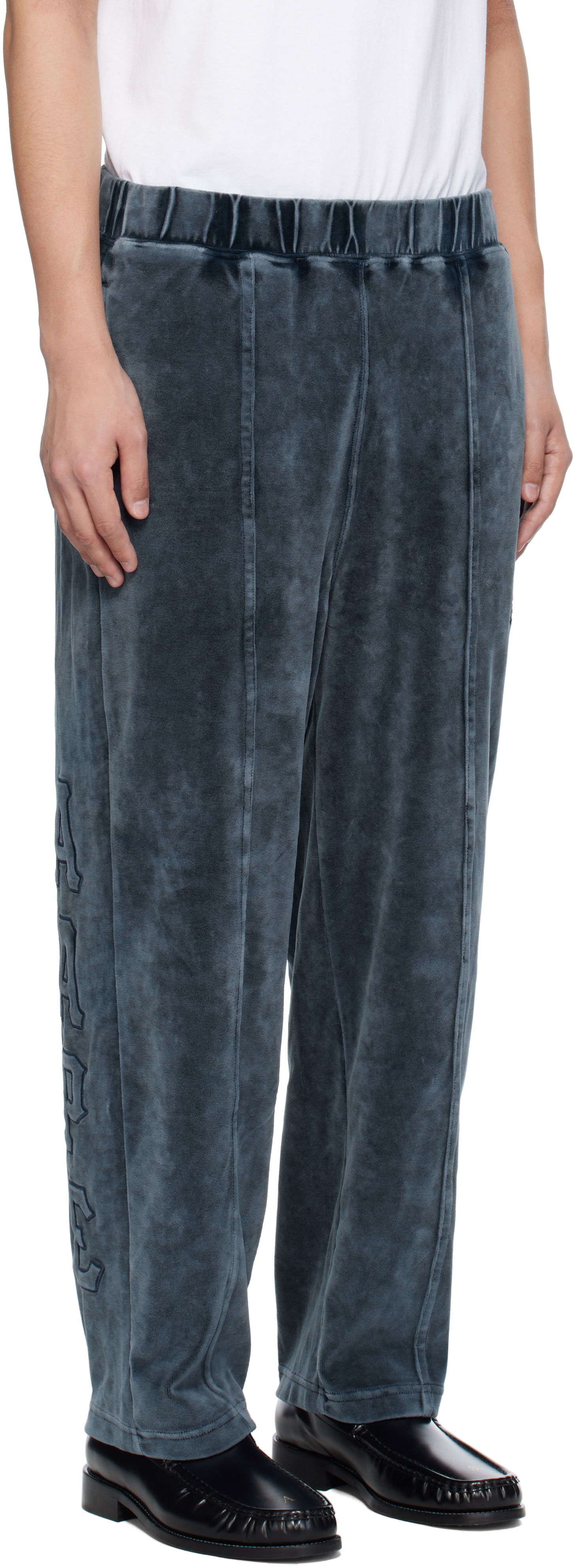 Verryttelyhousut AAPE by A Bathing Ape AAPE by A Bathing Ape Injection Velour Sweatpants Sininen | AAPPTMC623XXNNYL, 1