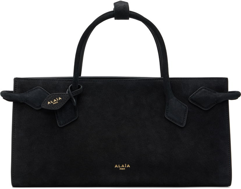 Kangaskassi Alaïa ALAÏA Small Suede Hand Tote Musta | AA1S14033CA214