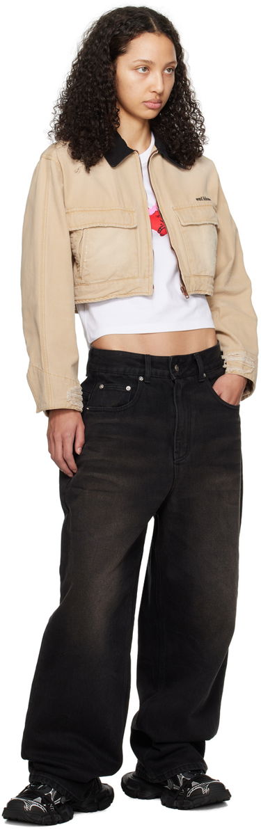 Takki We11done We11done Distressed Cropped Jacket Beige | WD-DJ0-24-309-W-BG, 3