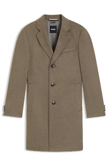 Takit BOSS Slim-Fit Wool and Cashmere Coat Ruskea | 50549187