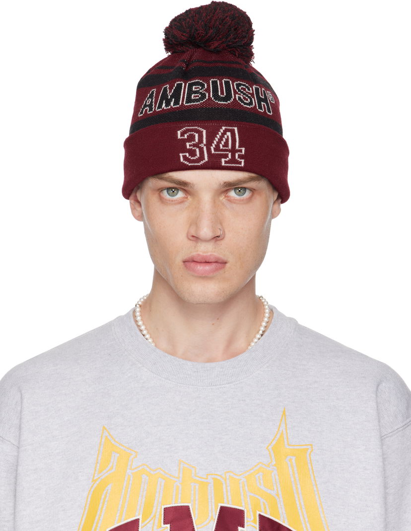 Pipo Ambush Stadium Logo-Embroidered Beanie Punainen | BMLC003F24KNI0012810