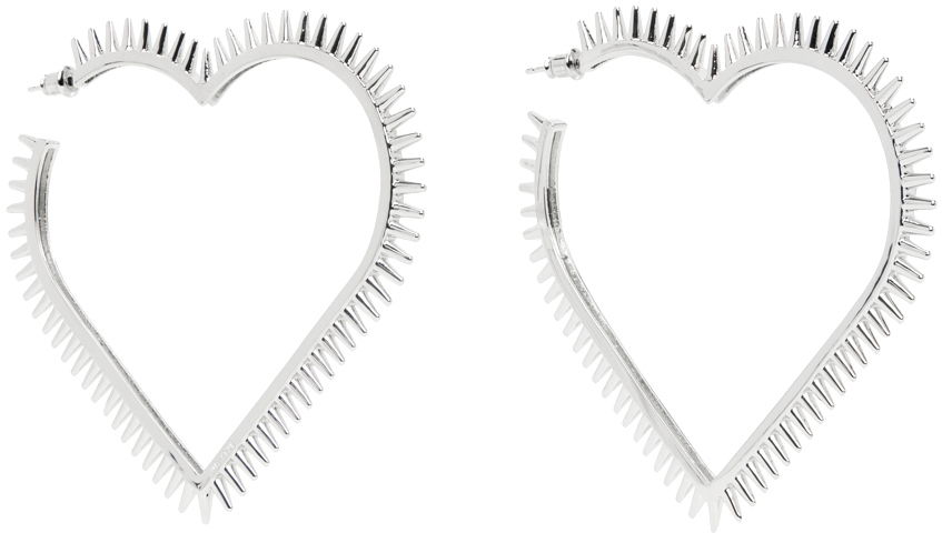 Korvakorut We11done We11done Large Spike Heart Earrings Metallinen | WD-AJ1-23-514-U-SV, 1