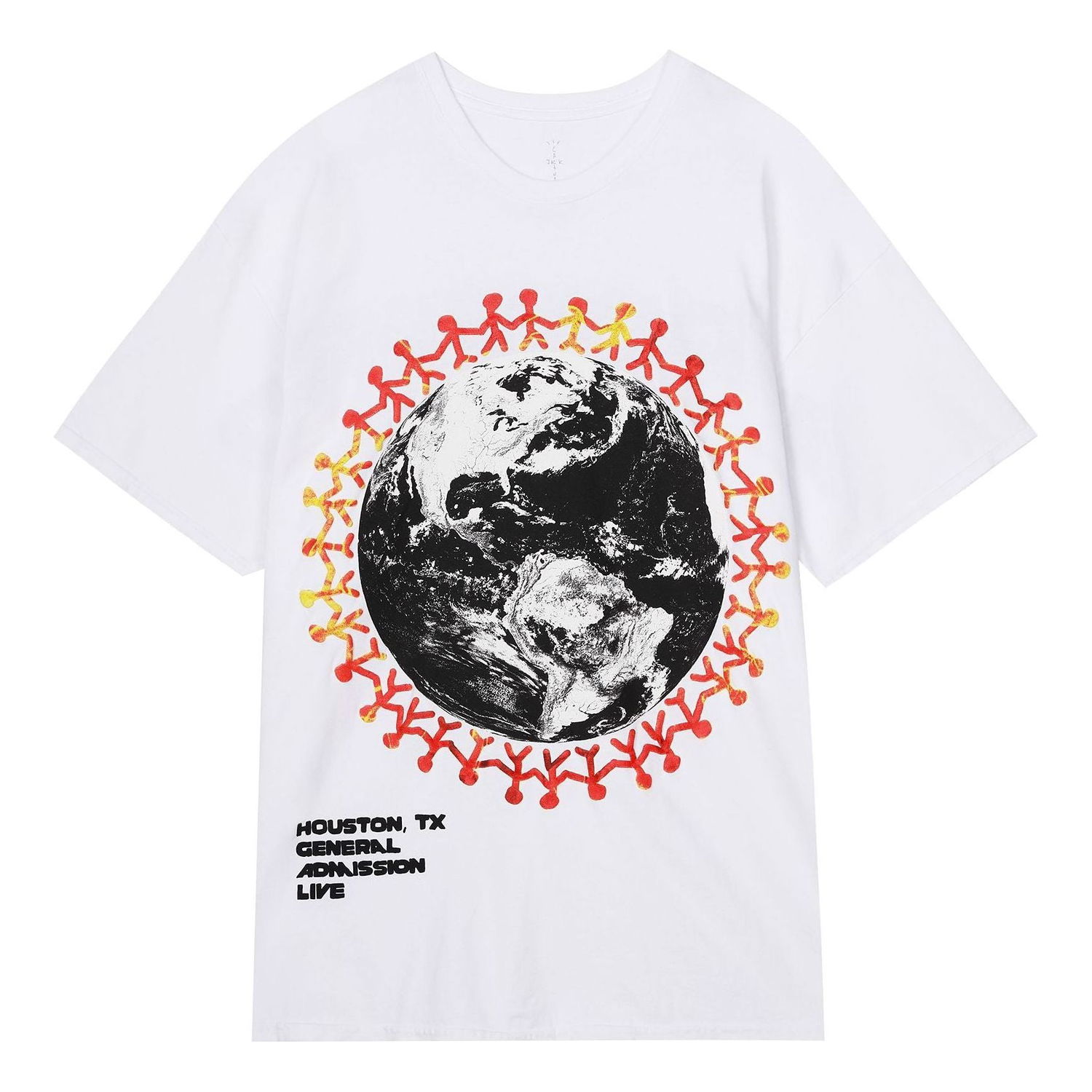 T-paita Cactus Jack by Travis Scott Travis Scott Around The World Graphic T-Shirt Valkoinen | 93665-130, 0