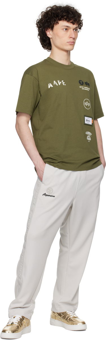 T-paita AAPE by A Bathing Ape AAPE by A Bathing Ape Alpha Industries Edition 'Universe' T-Shirt Vihreä | AAPTEM9712XXNKHD, 3