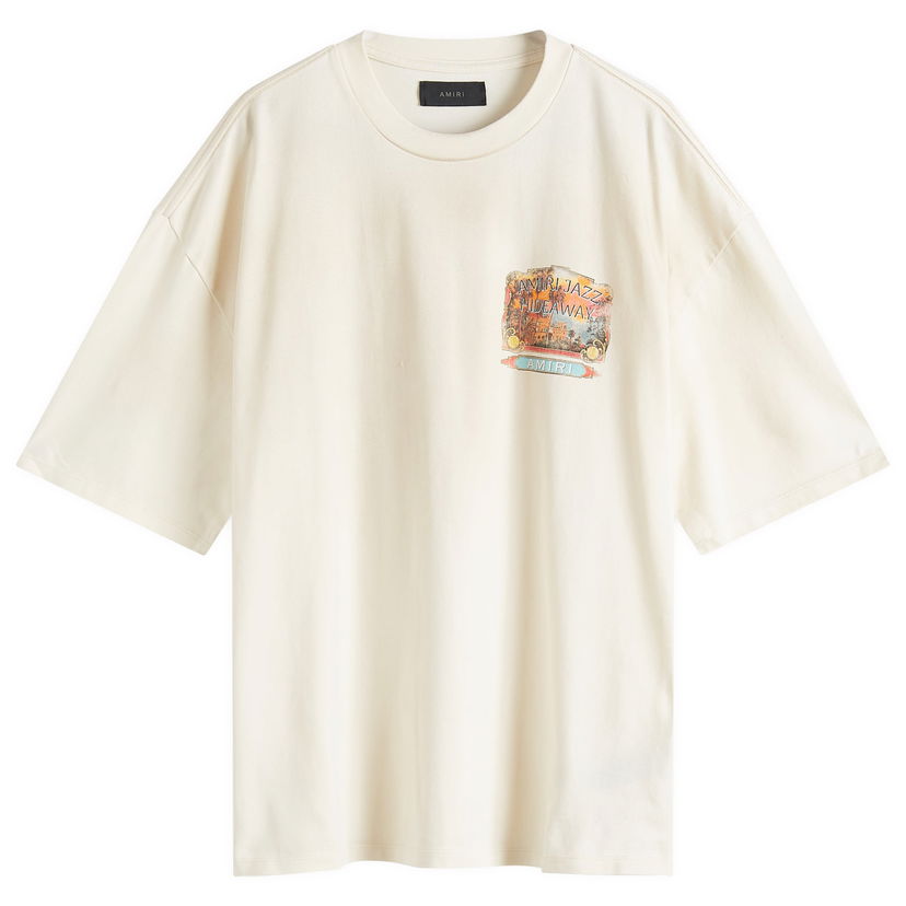 T-paita AMIRI AMIRI Jazz Hideaway Graphic T-Shirt, Size Large Beige | AMJYTE1165-127