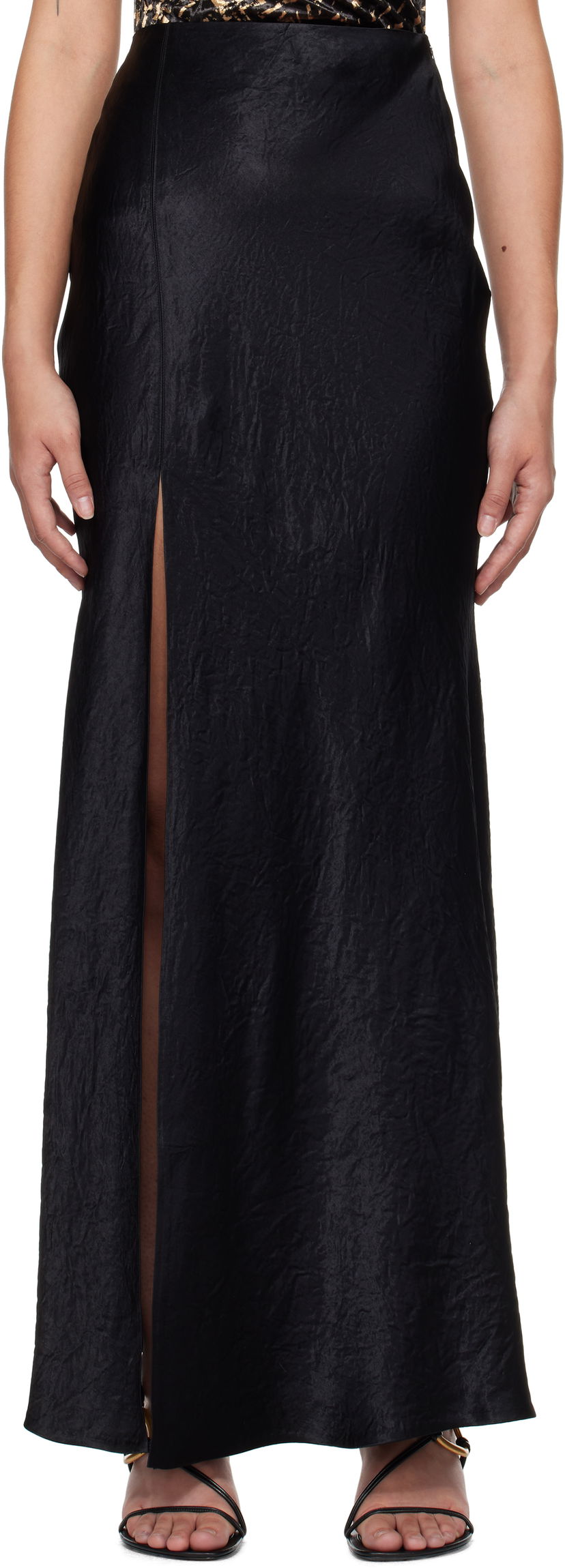 Hame Nanushka Nanushka Harlow Maxi Slit Skirt Musta | NW24FWSK34300