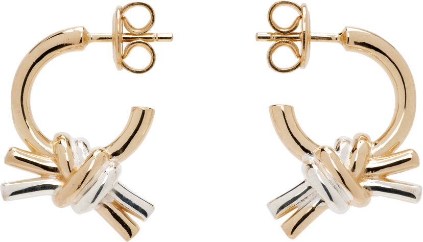 Korvakorut Bottega Veneta Bottega Veneta Knot Gold & Silver Hoop Earrings Metallinen | 838167 V507D