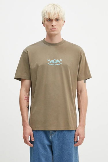 T-paita Marcelo Burlon Vintage Logo Basic T-Shirt Print Vihreä | CMAA056F24JER0066E4D, 0