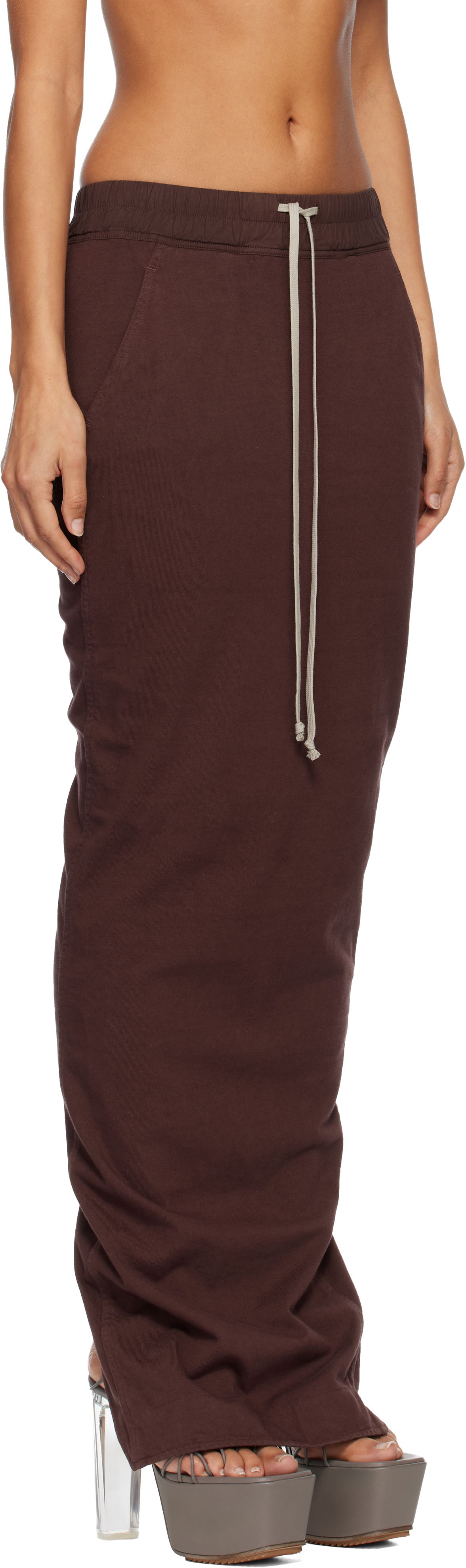 Hame Rick Owens Concordians Pull On Pillar Maxi Skirt Ruskea | DS02E7332 RIG, 1